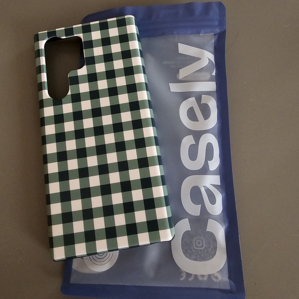 Green Gingham Phone Case - Slim Protective Cover